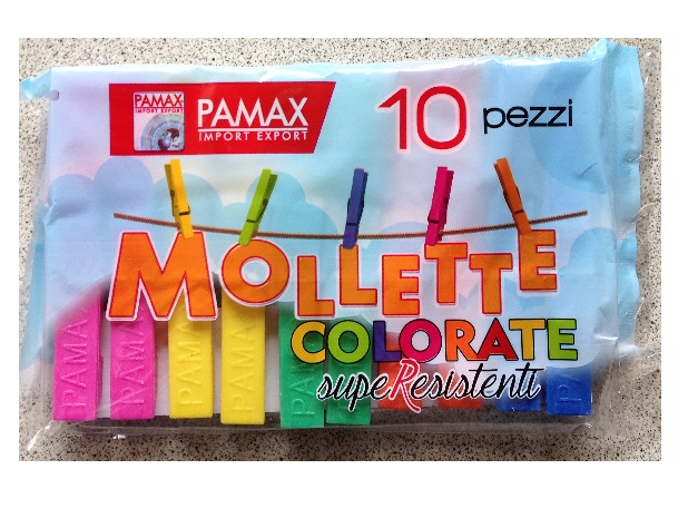 Mollette per Bucato in Plastica PAMAX 10Pz