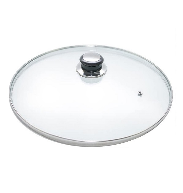 Coperchio Vetro Temperato 16Cm bordo Acciaio