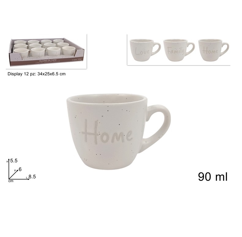 Tazzina da Caff? DUE ESSE in ceramica 90ml