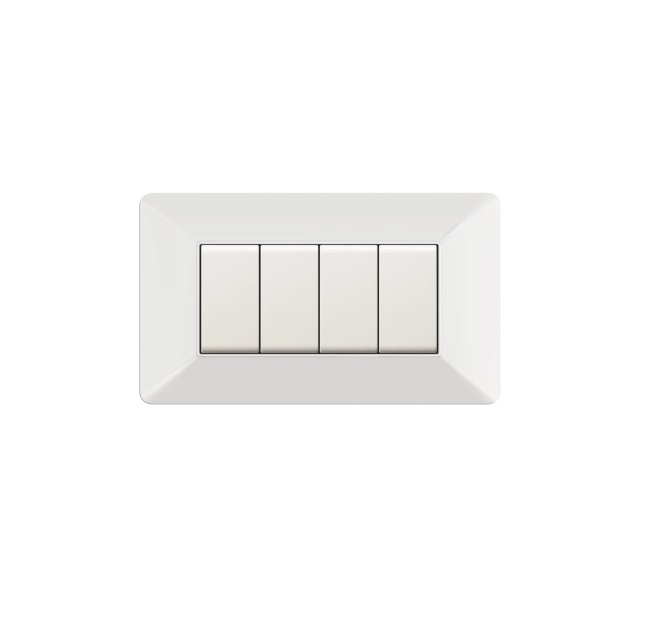 Placchetta 4P EASY ECSE9804WH Bianca