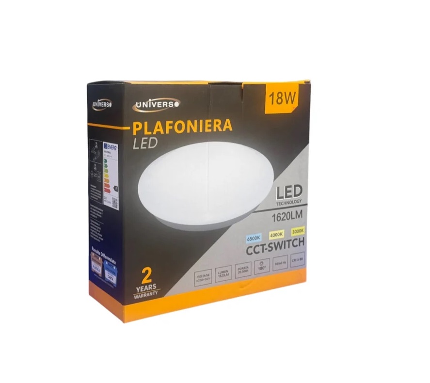 Plafoniera a Led da 18W Rotonda C01-18-3C