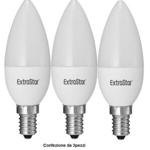 Lampadina Led E14 6W Oliva Opale 3Pz ExtraS.