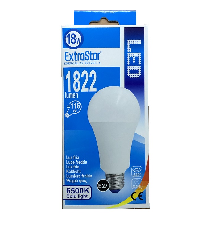 Lampadina Led E27 18W ExtraStar A70A18 6500K