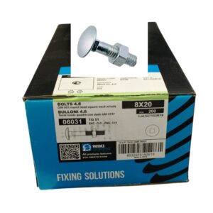 Bulloni C/Dado TLQ-Bombata 8x20 200Pezzi