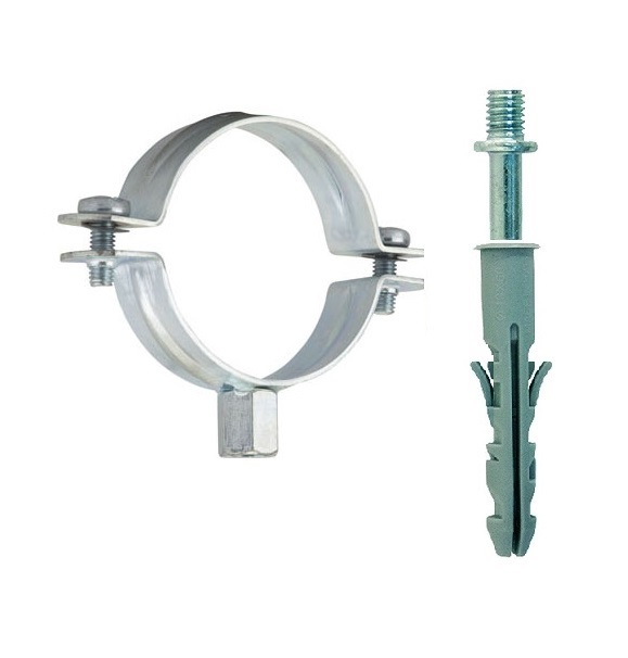 Collare Reggitubo da 250 C/Tassello 2Pezzi