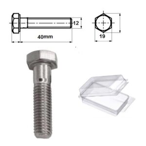 Bulloni TE 12x40 10Pz Parzialmente Filettato