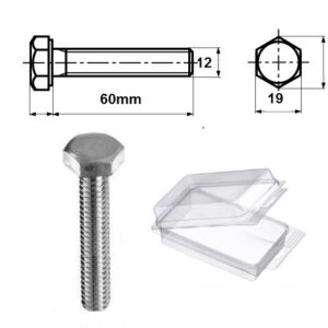 Bulloni TE 12x60 5Pz Tutto Filetto