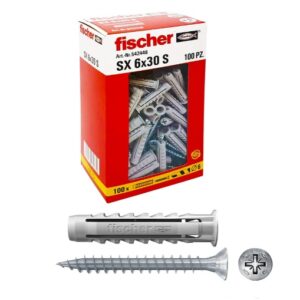 Tasselli SX6S C/Vite Fischer 100Pezzi 032587