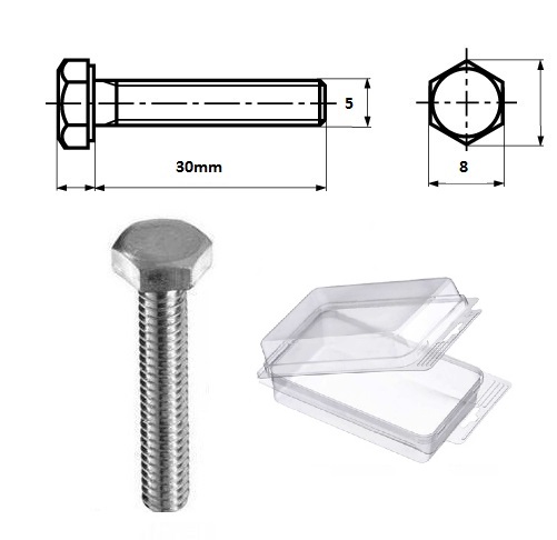Bulloni TE 5x30 20Pz Tutto Filetto