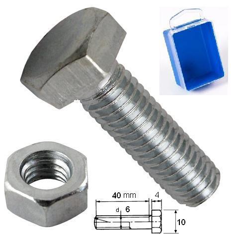 40115 Bulloni C/Dado TE 6x40 Pz10 Scatola