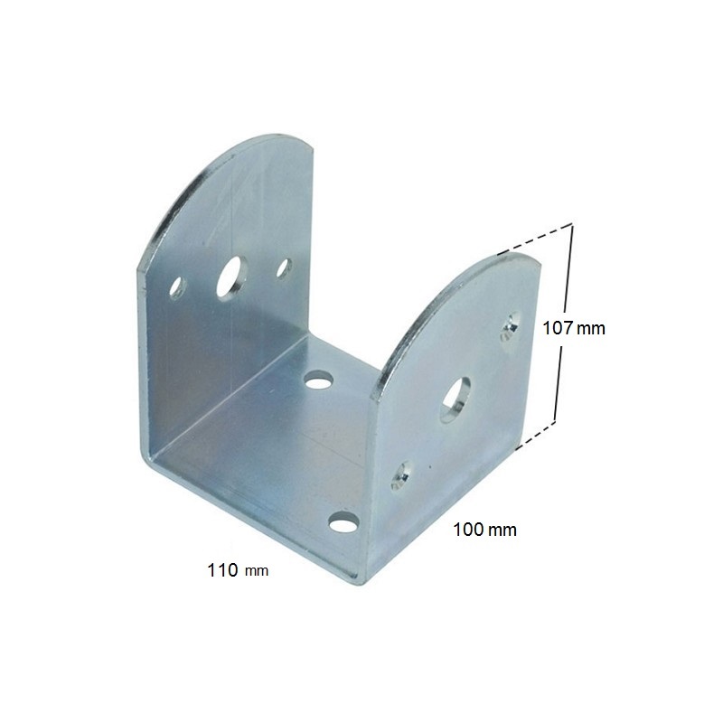 Piastra a U per Travi inclinate 100x105x100
