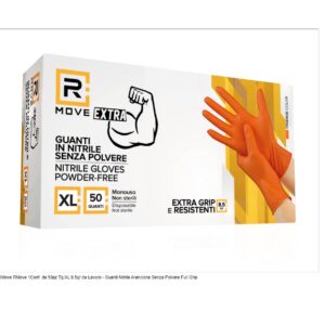 Guanti in Nitrile TG.XL 50Pz 8.5Gr Arancion