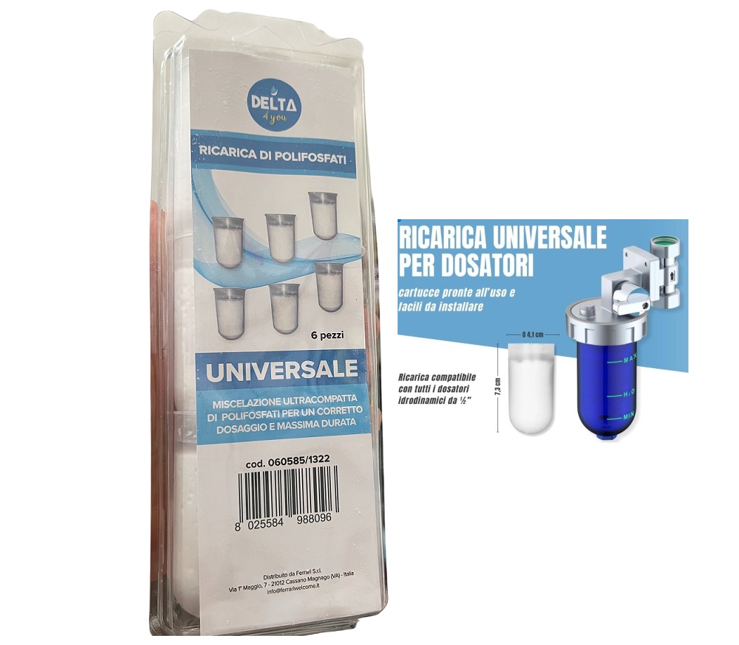 Ricarica Polifostato Polvere Solido 6Pz DELT