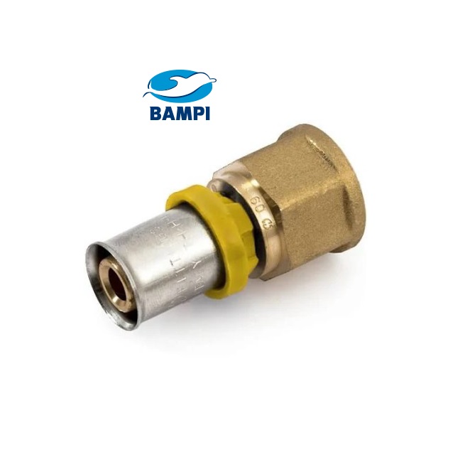 Niples Gas Femmina 20x1/2 a Pressare Bampi